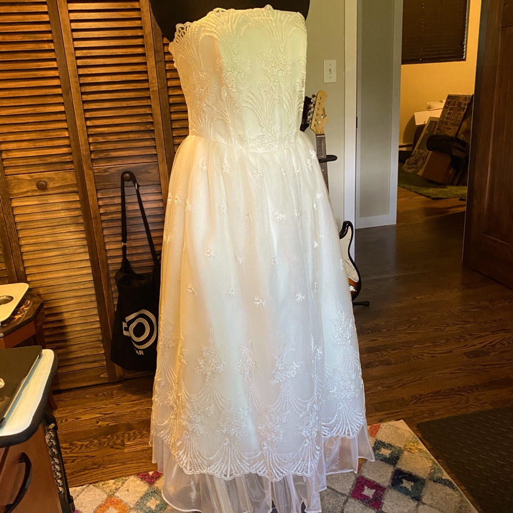 VTG Vintage Lace Wedding Tea Party Gown